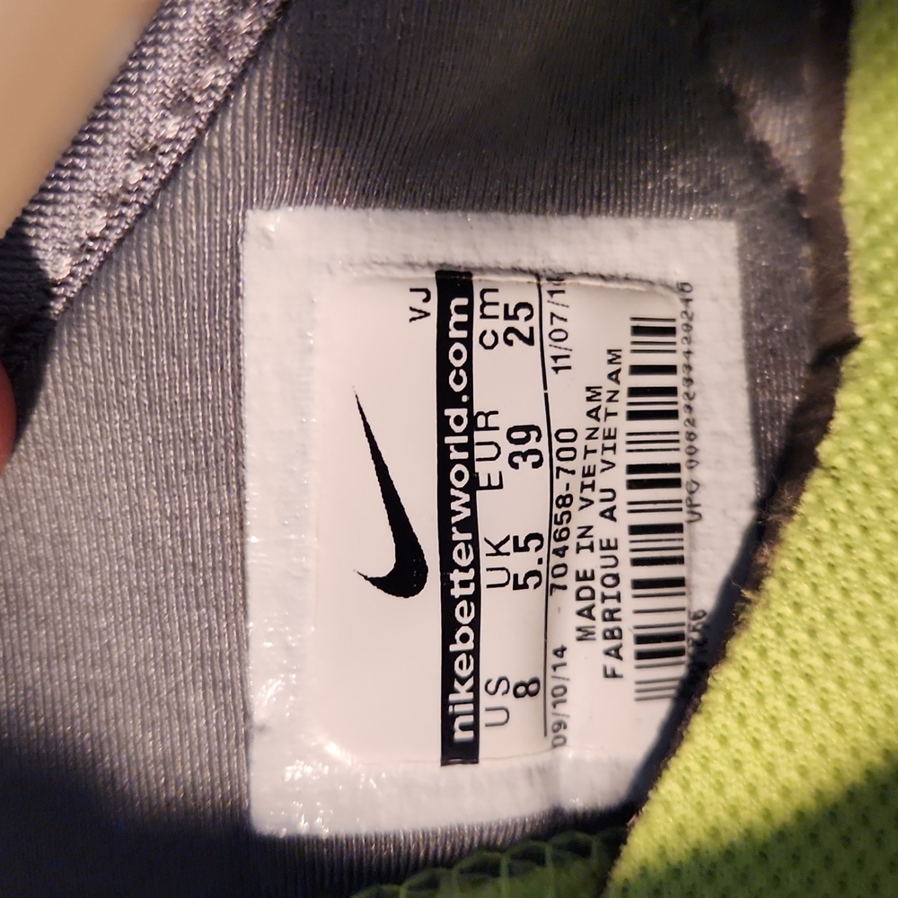 Nike Training Zoom Fit 704658-700 Women's Neon Yellow Athletic Shoe Size 8 - Picture 8 of 8